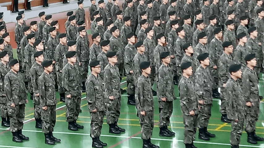 육군훈련소 자대배치 후 수료식